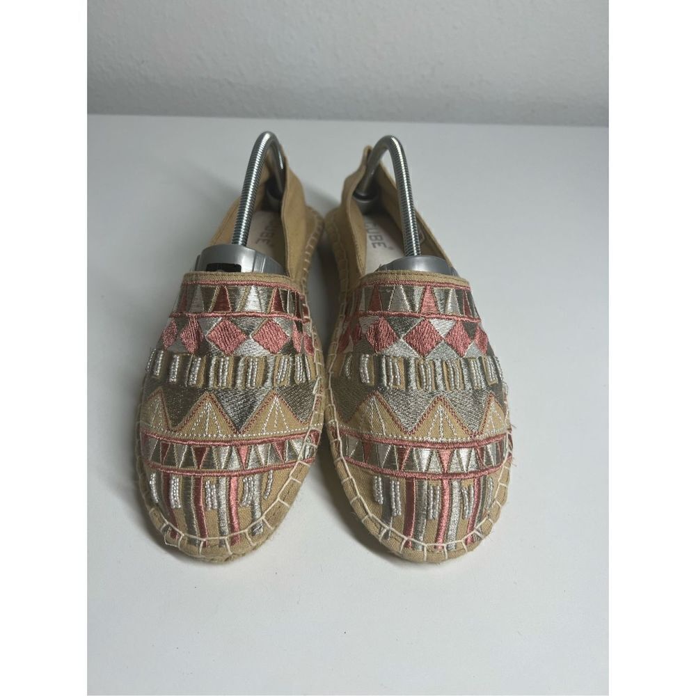 Cube Bohemian Embroidered With Beads Espadrilles NWOT Canvas Size 41 EU/ 10US